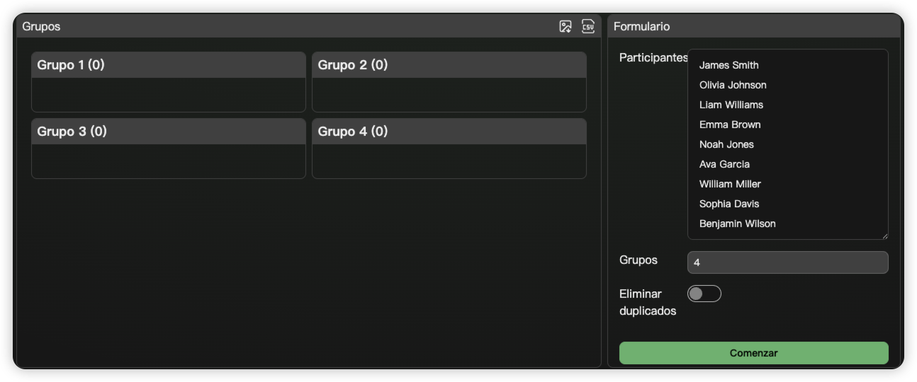 Generador de Equipos Aleatorios