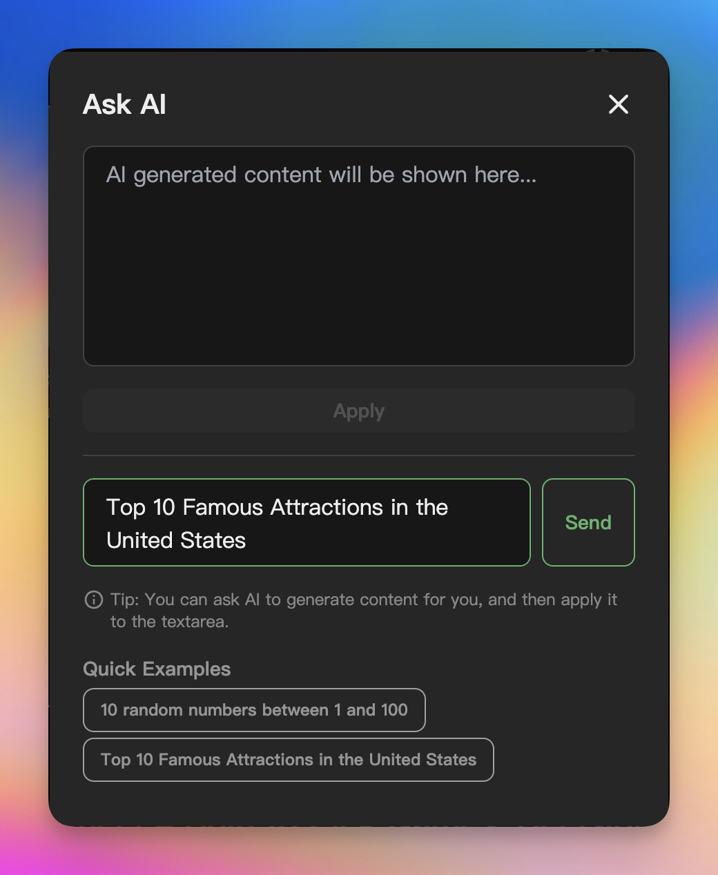 AI Example Prompt