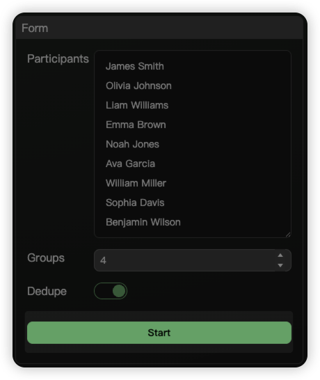 Click the start button